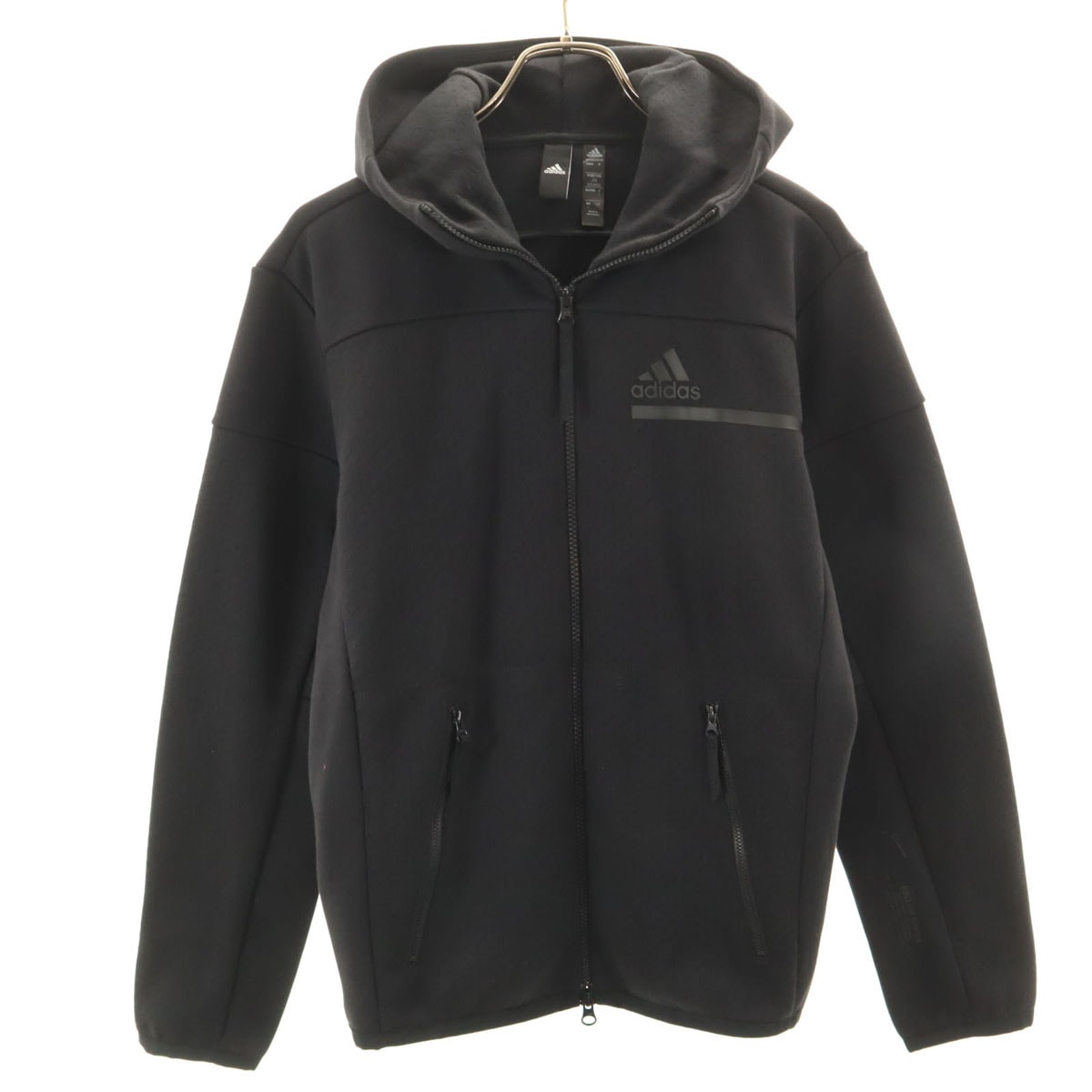 adidas アディダス 長袖 スウェットパーカー S ブラック