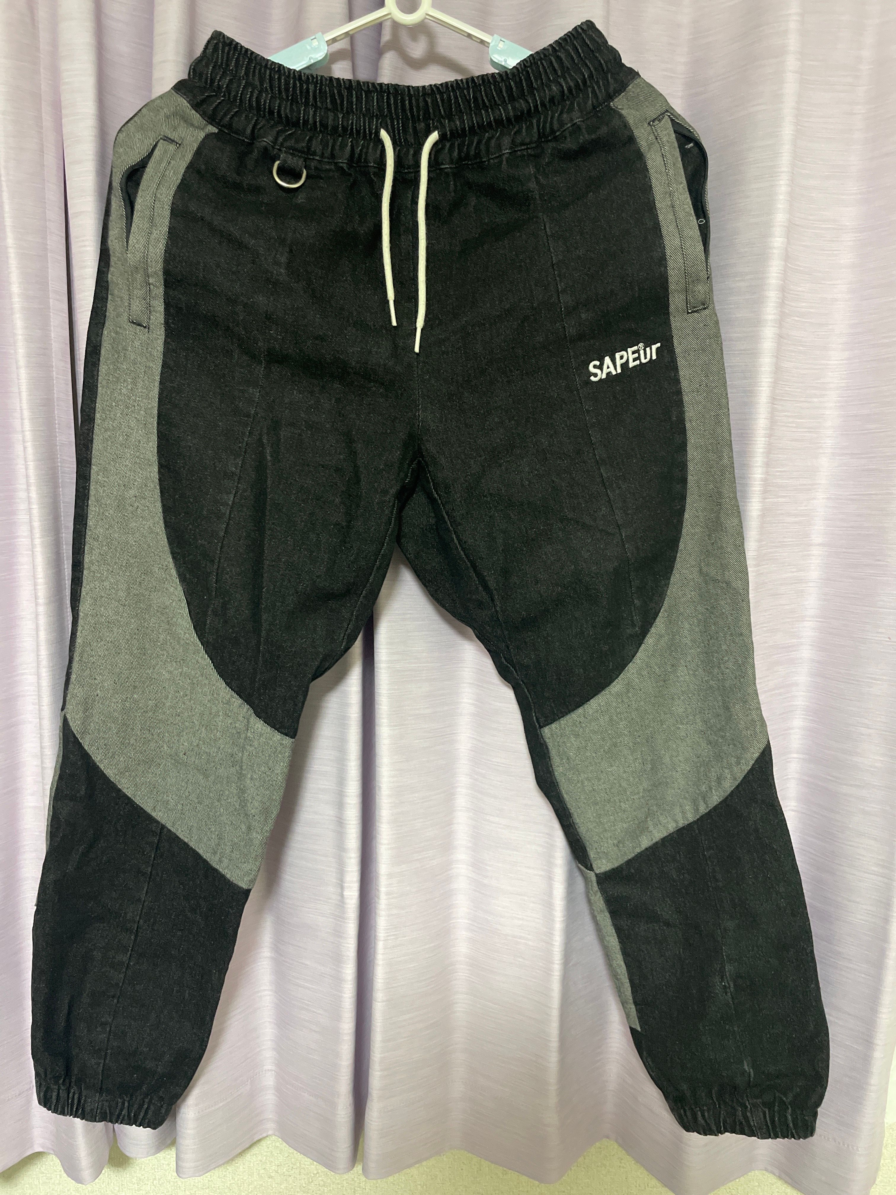 SAPEur DENIM TRACK PANTS "Black"