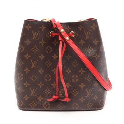 ルイ・ヴィトン LOUIS VUITTON ネオノエ モノグラム コクリコ ショルダーバッグ バッグ PVCコーティングキャンバス レザー レッド レディース ブラウン系 / レッド系 M44021 【中古】