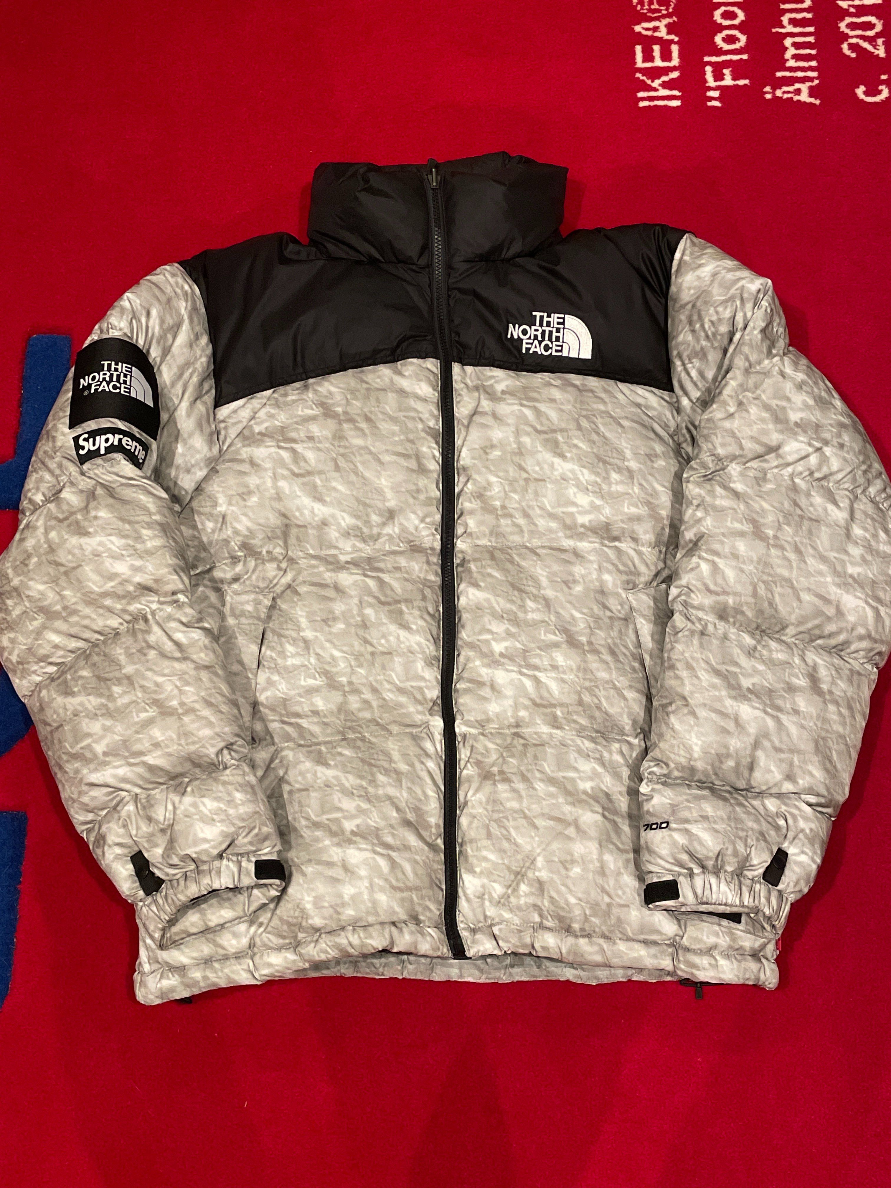 Supreme x The North Face Nuptse Jacket "White Paper Print"