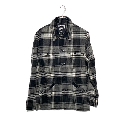 STUSSY Wool Check Jacket Black