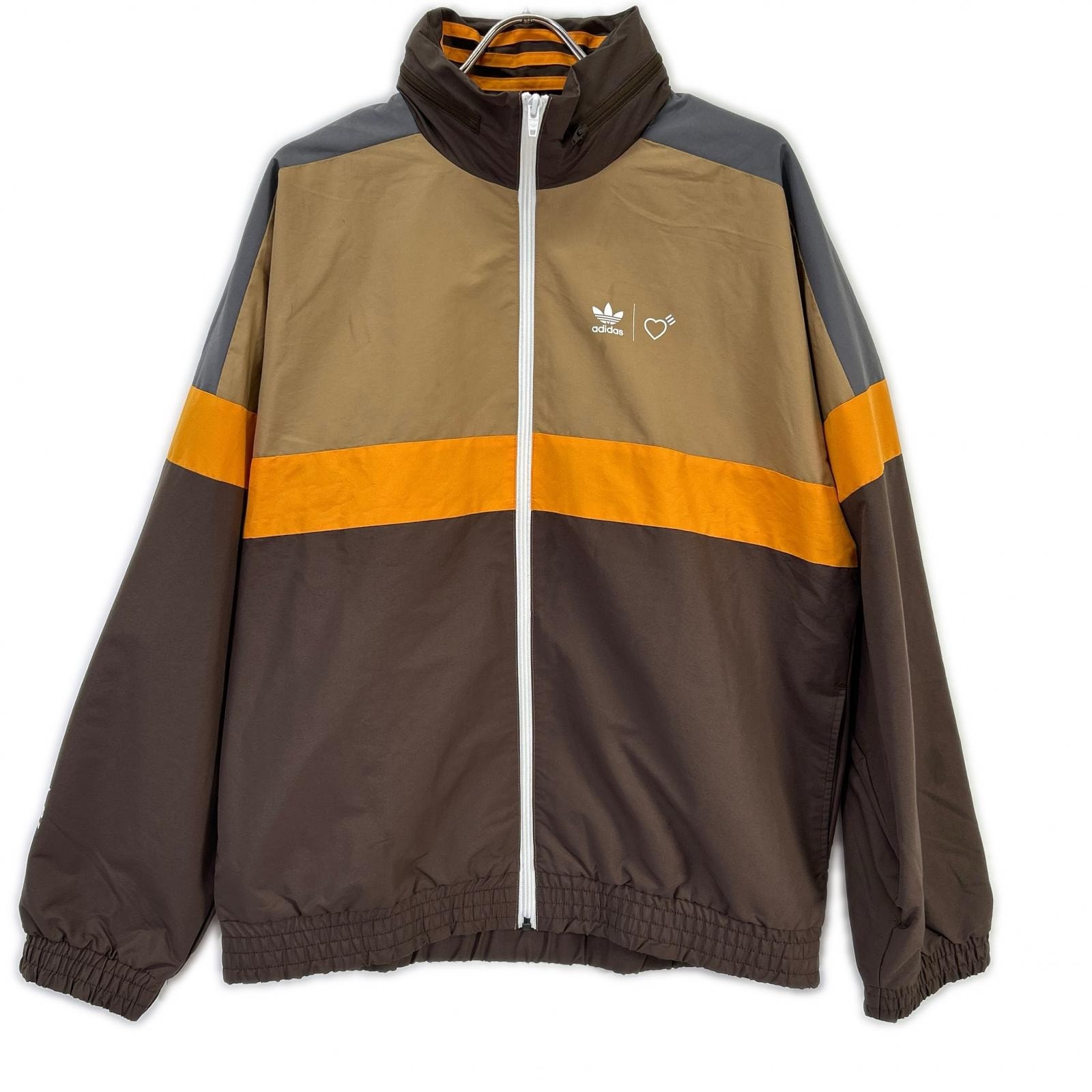 アディダス 【×Human Made】HA9998 ブラウン×オレンジ ウィンドブレーカージャケット M