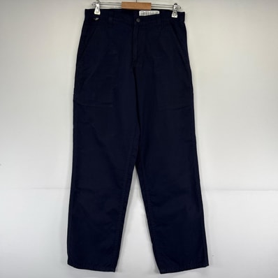 古着 カーハート Carhartt パンツ ワークパンツ ペインターパンツ ワンポイントロゴ W32×L32 ネイビー系 メンズ