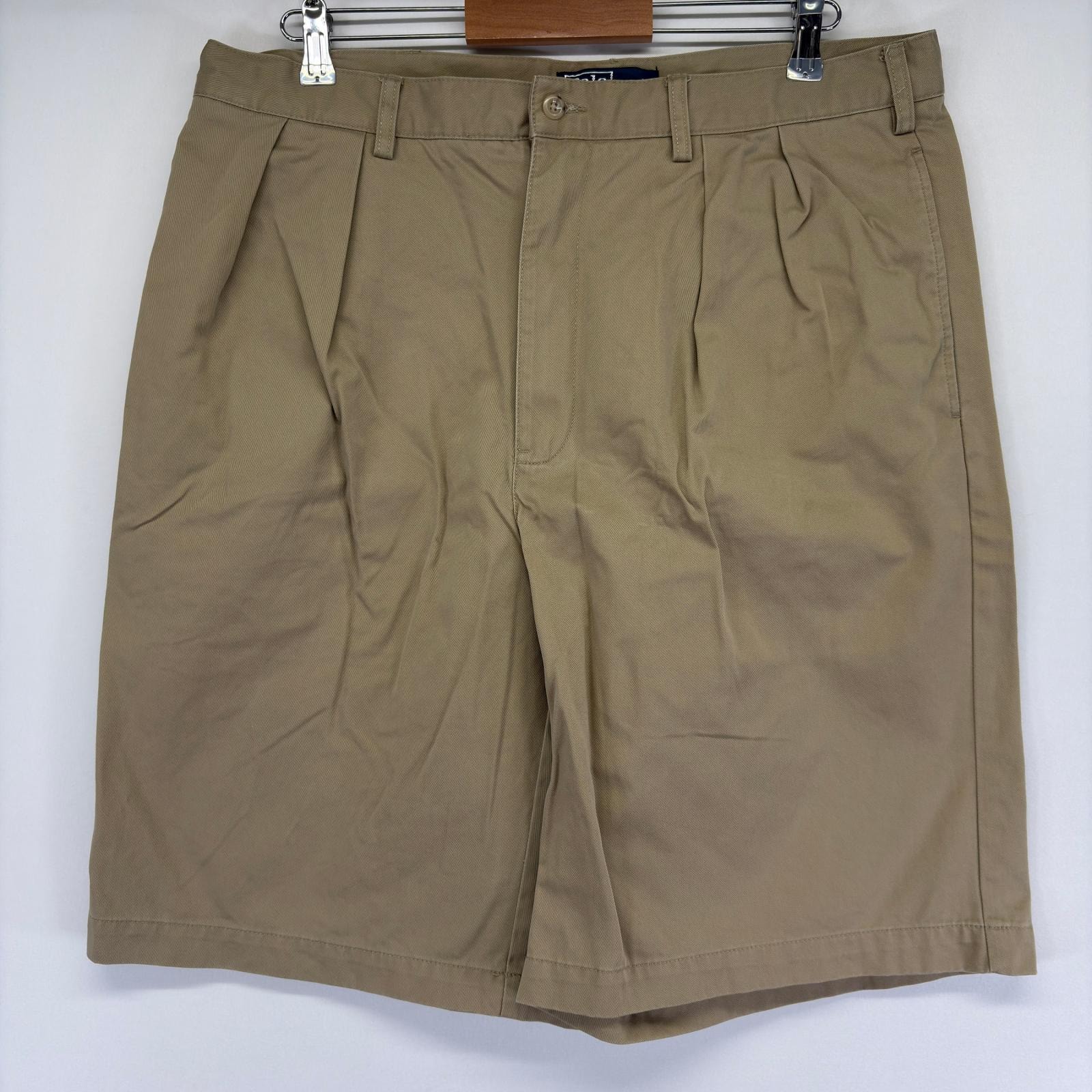 古着 ポロバイラルフローレン Polo by Ralph Lauren ショートパンツ ツータック TYLER SHORT ハーフパンツ w38  ベージュ系 メンズ