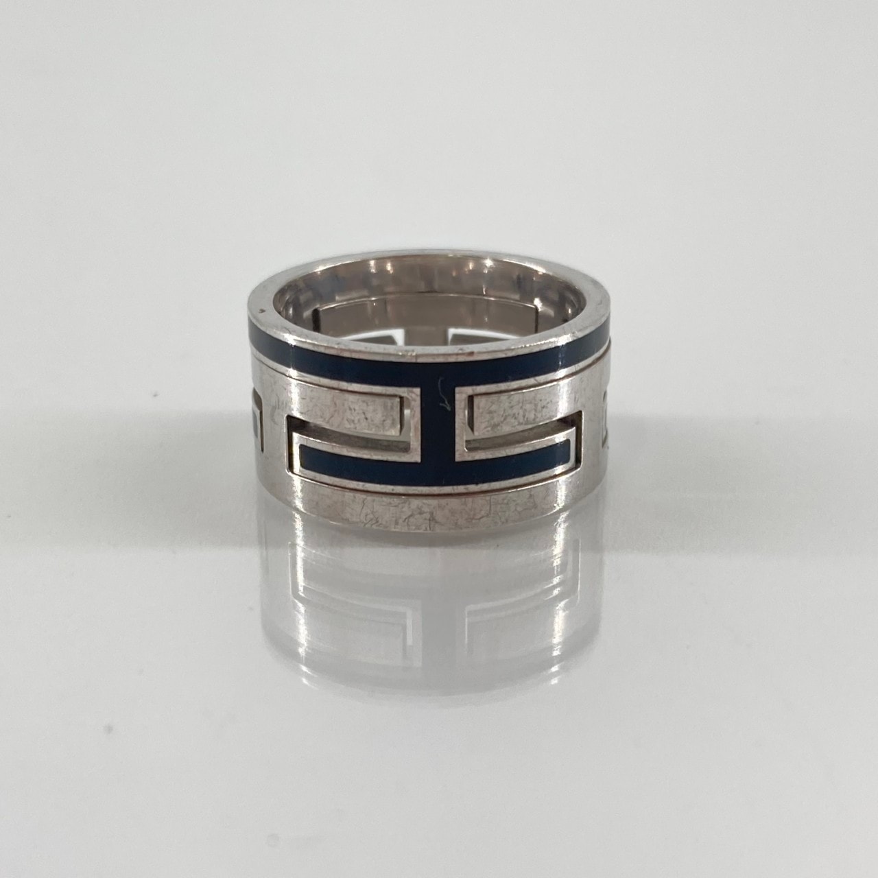 HERMES(エルメス) ムーブアッシュ Ag925 リング・指輪 シルバー×ブラック