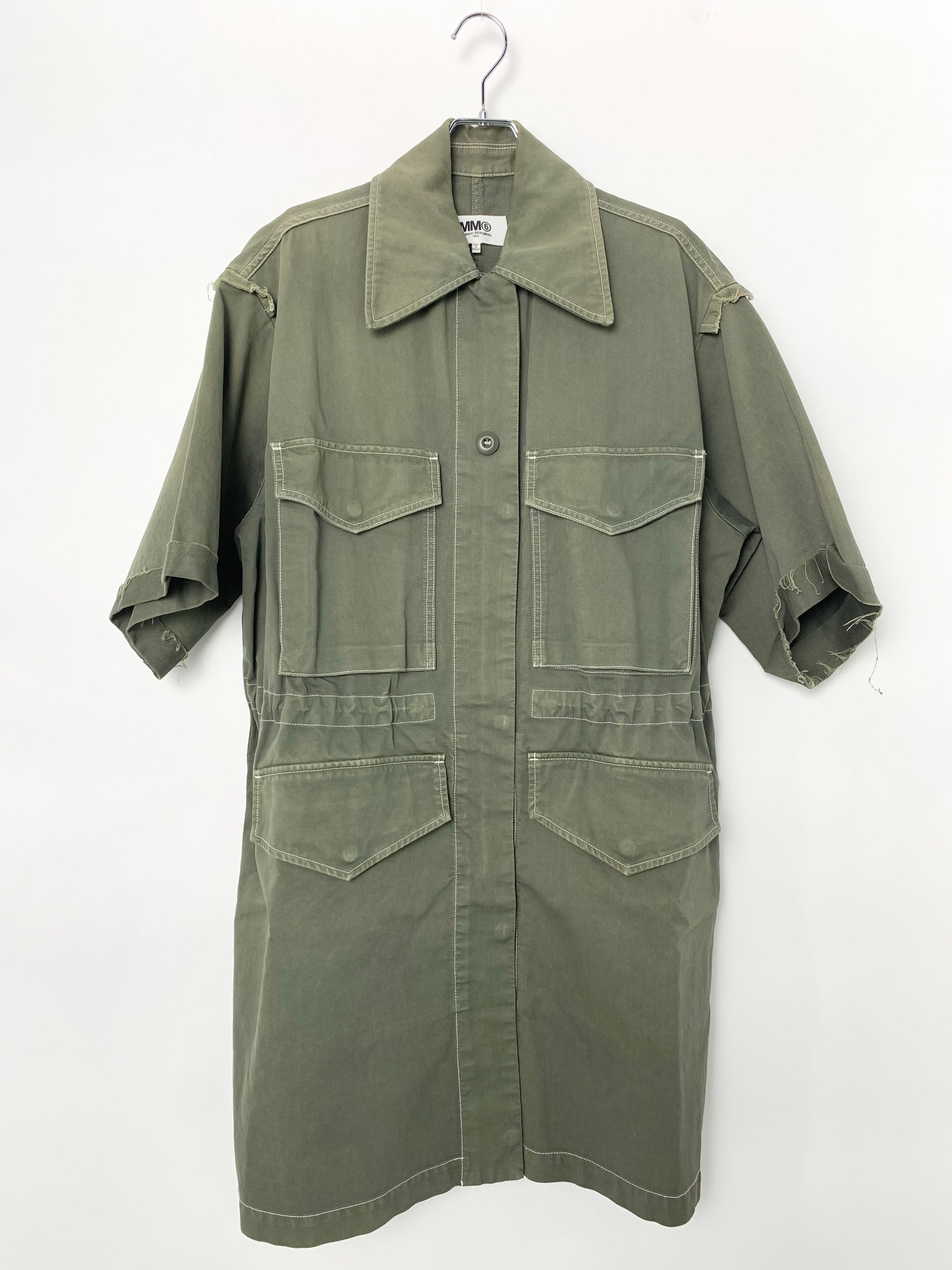 MM6 Maison Margiela オーバーサイズ ミリタリーテイスト ショートスリーブ ワンピース コート
