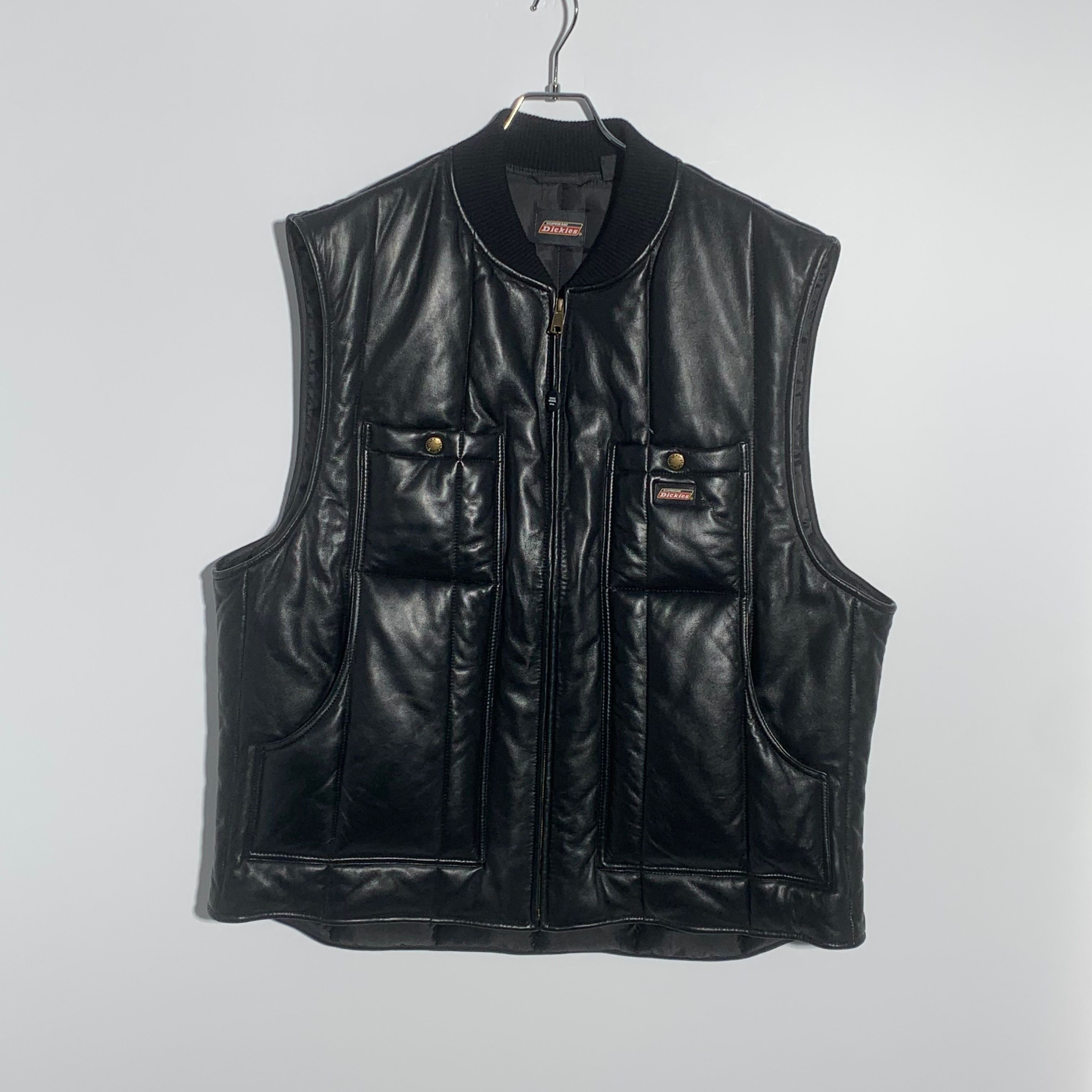 Supreme x Dickies Leather Work Vest "Black"