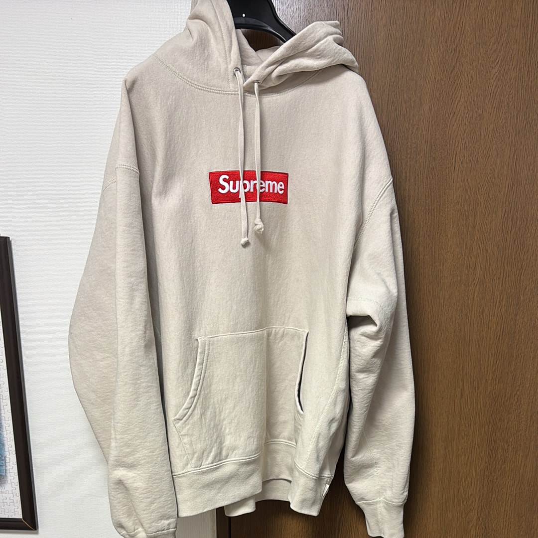 Supreme Box Logo Hooded Sweatshirt "Stone" (24FW)