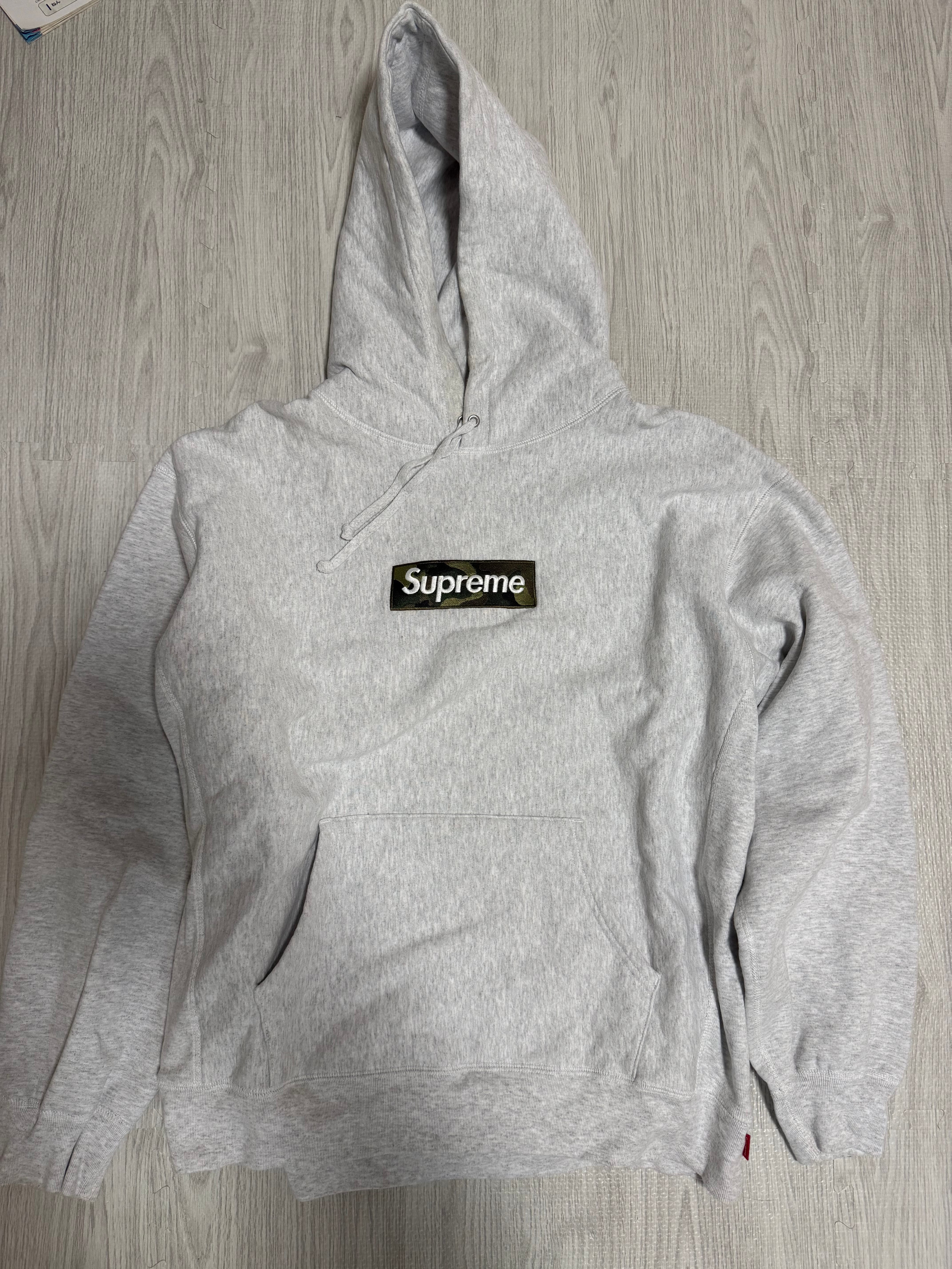 Supreme Box Logo Hooded Sweatshirt "Ash Grey" (23FW)