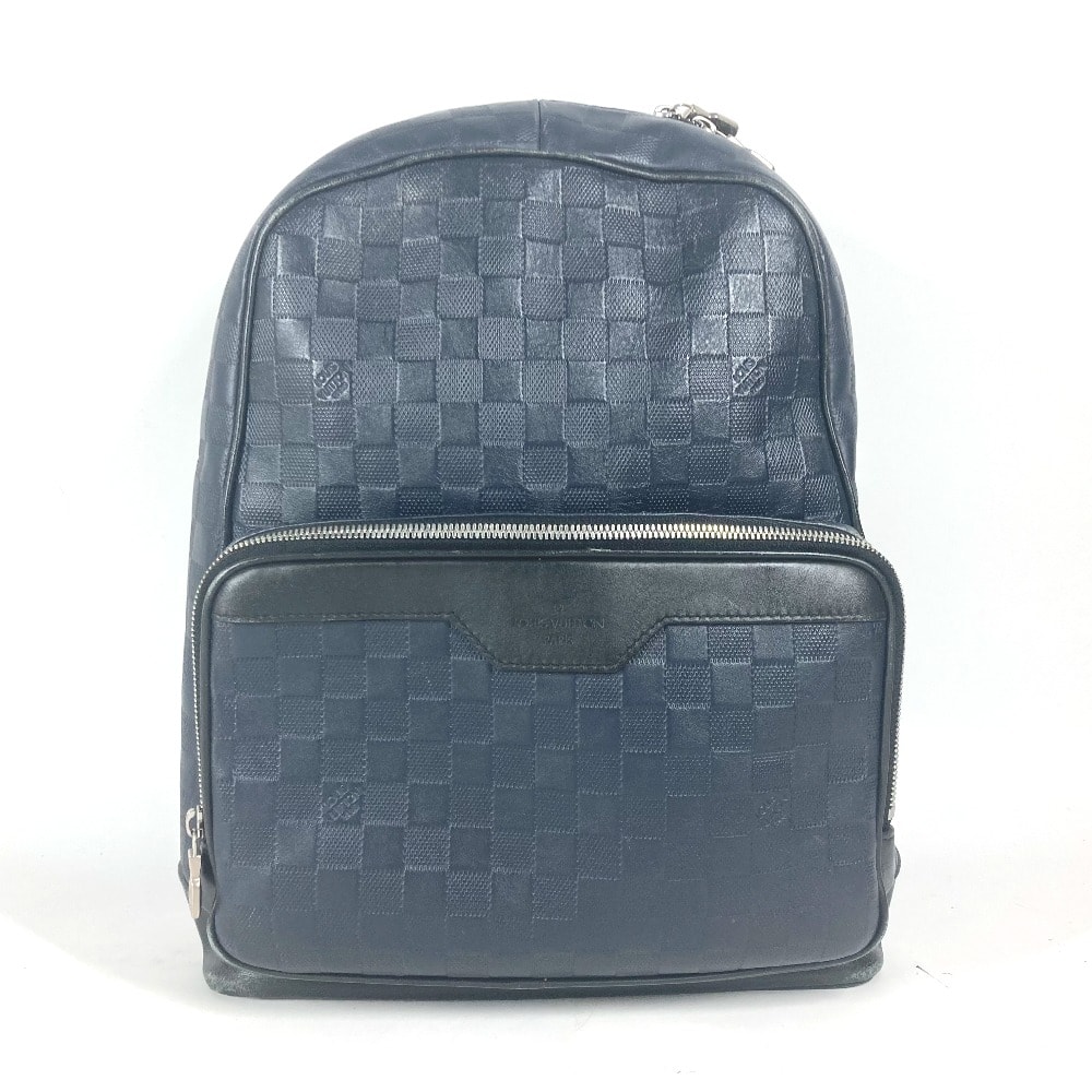 ルイヴィトン LOUIS VUITTON キャンパス バックパック N40091 ダミエアンフィニ カバン バイカラー リュックサック ダミエアンフィニレザー ネイビー