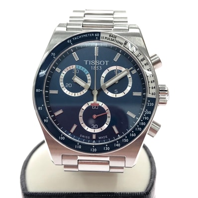 TISSOT ティソ メンズ腕時計 クオーツ クロノグラフ ブルー文字盤 10気圧防水 T149417A