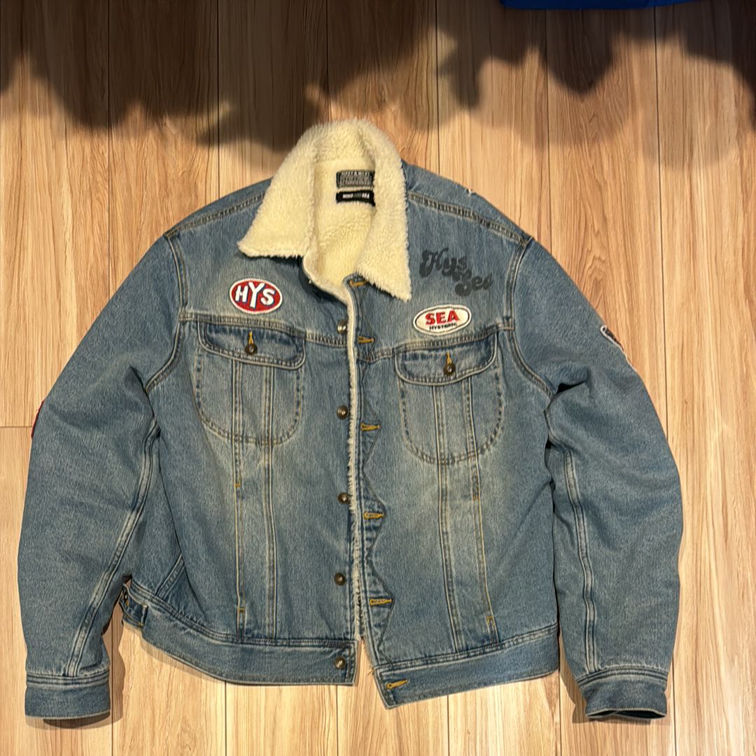 WIND AND SEA x HYSTERIC GLAMOUR Washed Denim Jacket "Washed Blue"