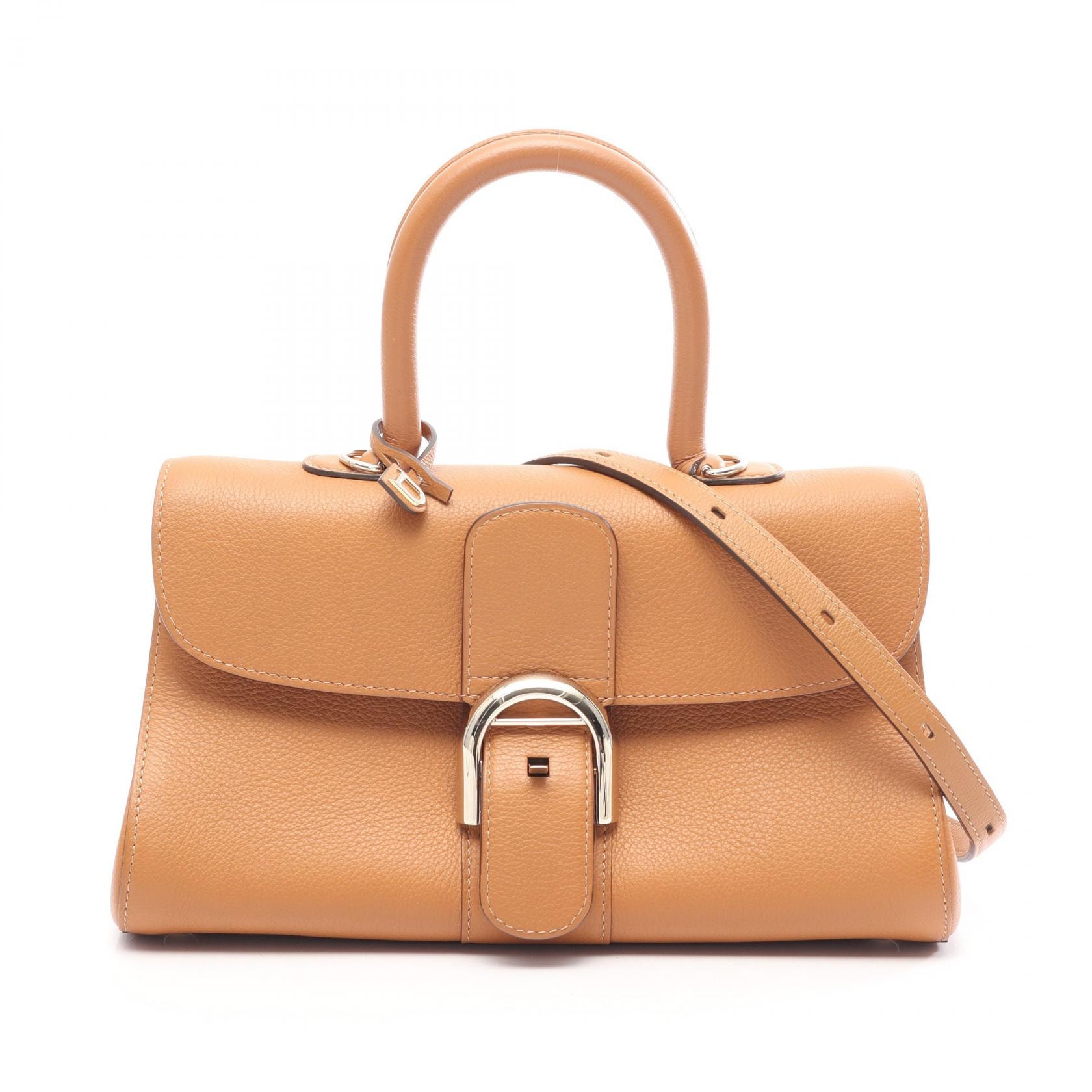 デルヴォー Delvaux ブリヨン イーストウエスト ミニ 2WAY ハンドバッグ バッグ レザー レディース ブラウン系 【中古】