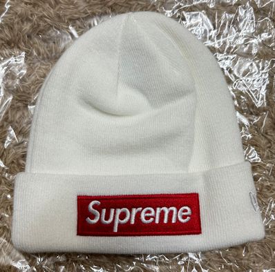 Supreme New Era® Box Logo Beanie "White" (21FW)