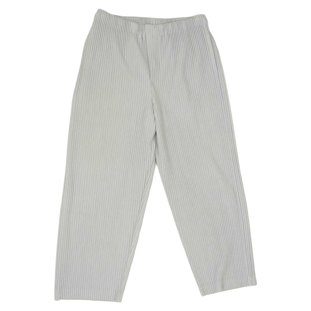HOMME PLISSE ISSEY MIYAKE オム プリッセ イッセイミヤケ 15AW HP53JF050 プリーツ イージー パンツ ライトグレー系 2【中古】