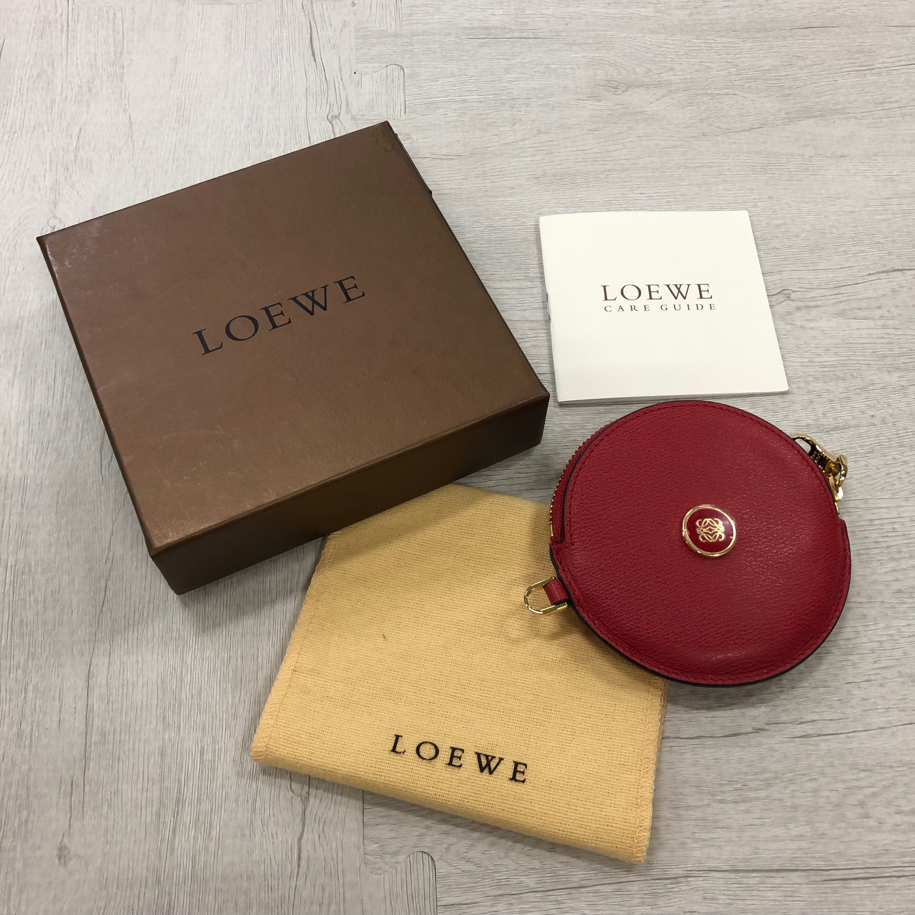 LOEWE Round Coin Case "Red"