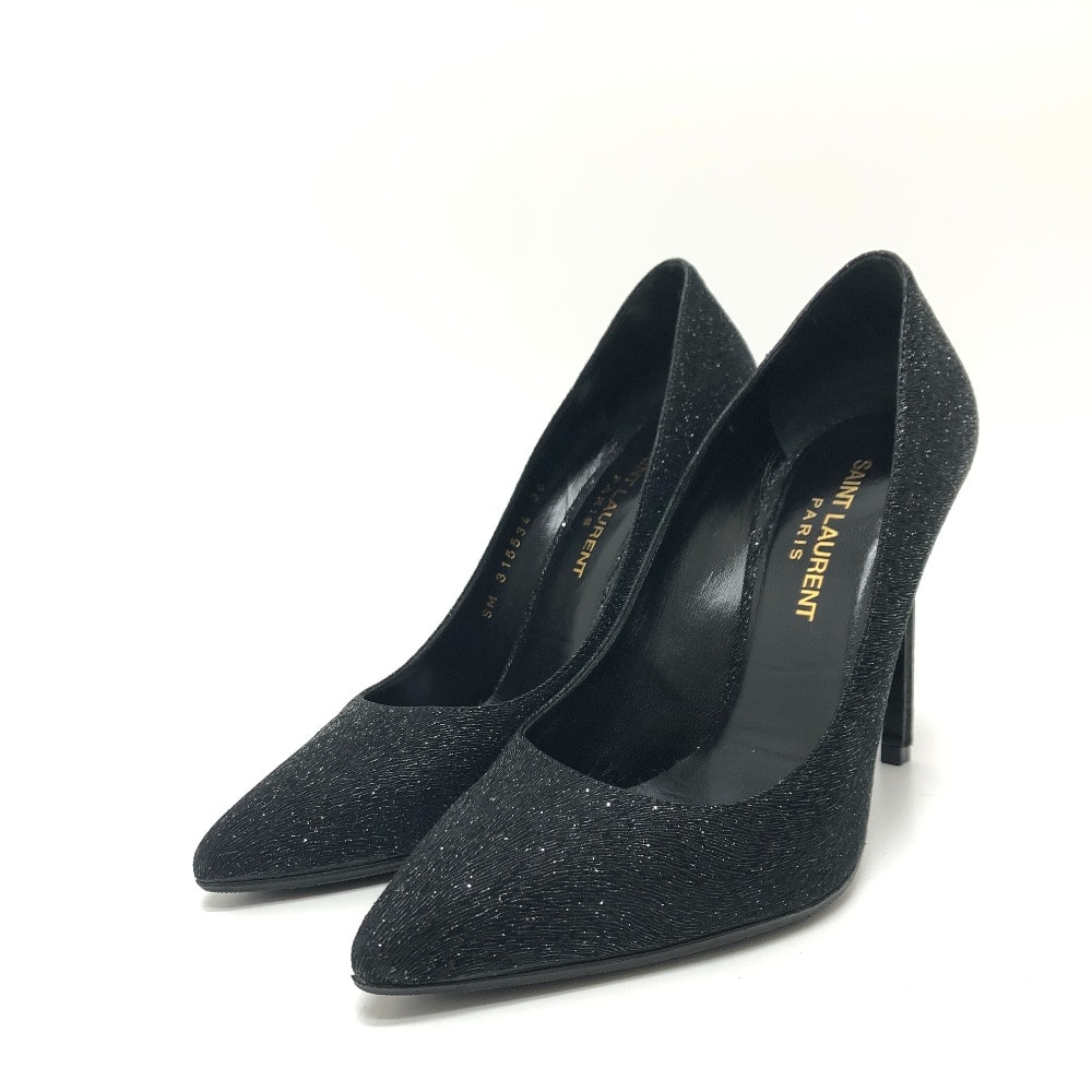 サンローラン Saint Laurent 315534 靴 ピンヒール パンプス レザー ブラック 未使用