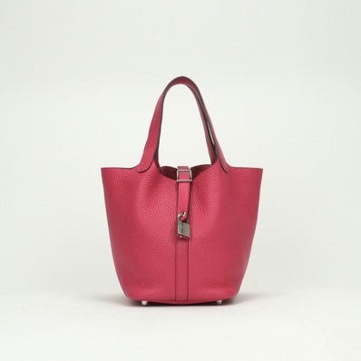 エルメス HERMES ピコタンロックPM ピコタンロック PM ピコタンPM ピコタンロック18 バッグ トートバッグ トリヨンクレマンス ローズティリアン Rosetyrien ピンク pink シルバー金具 ハンドバッグ