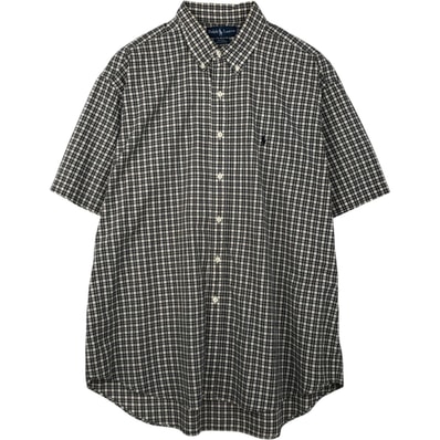 古着 ラルフローレン Ralph Lauren BLAKE 半袖 ボタンダウン チェックシャツ メンズXL相当/eaa643914