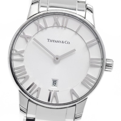 ティファニー アトラスドーム デイト クォーツ レディース 【中古】