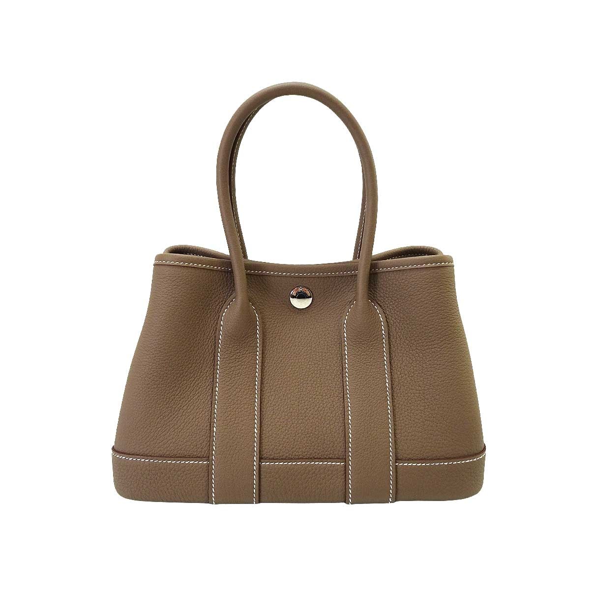 【恵比寿明治通り店】HERMES エルメス ハンドバッグ ネオ ガーデンパーティ 23 エトープ (エトゥープ) ネゴンダ シルバー金具 G刻印 新品