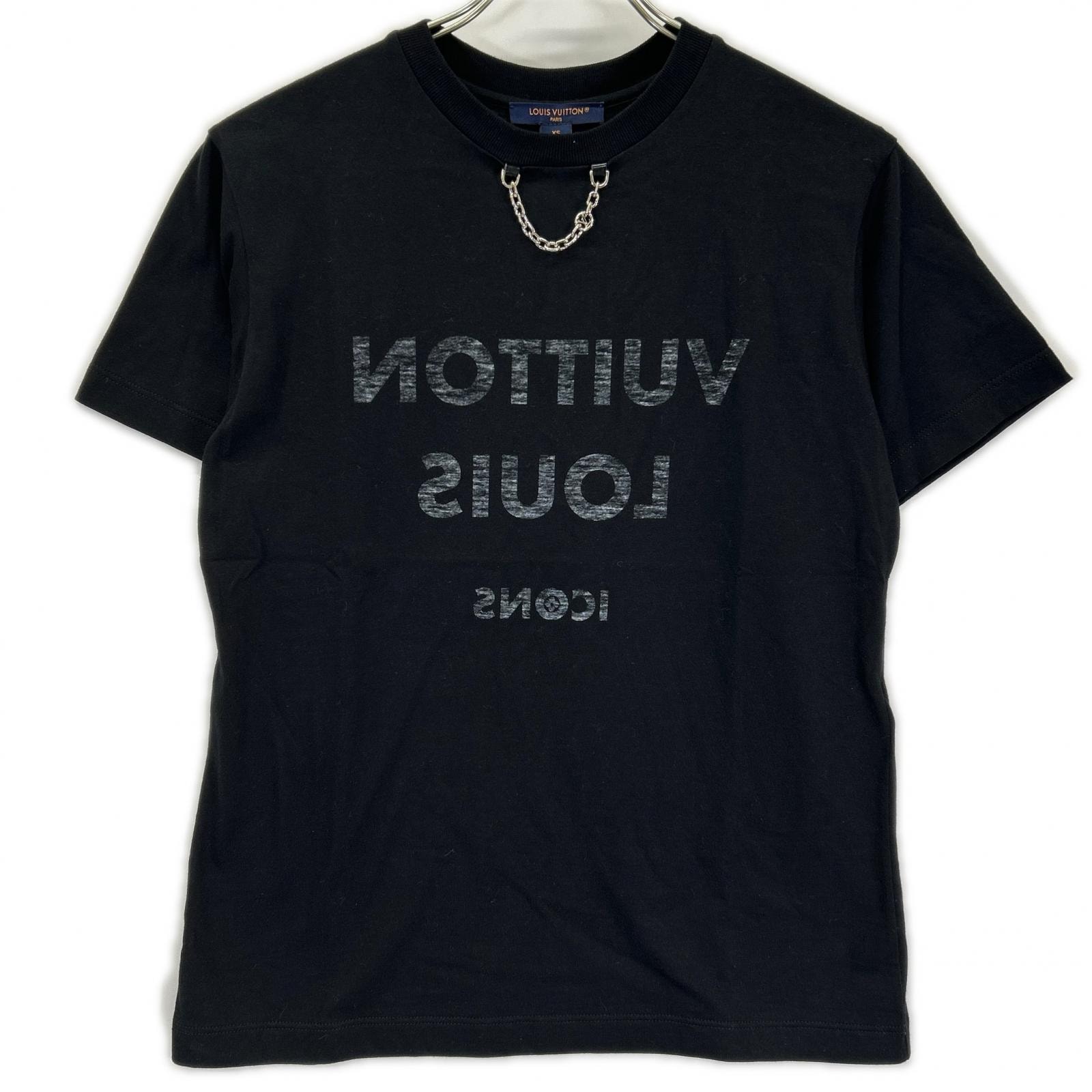 ルイヴィトン 【国内正規/23年製】RW232W TXP FJTS18 チェーン リバースロゴ プリント Tシャツ XS