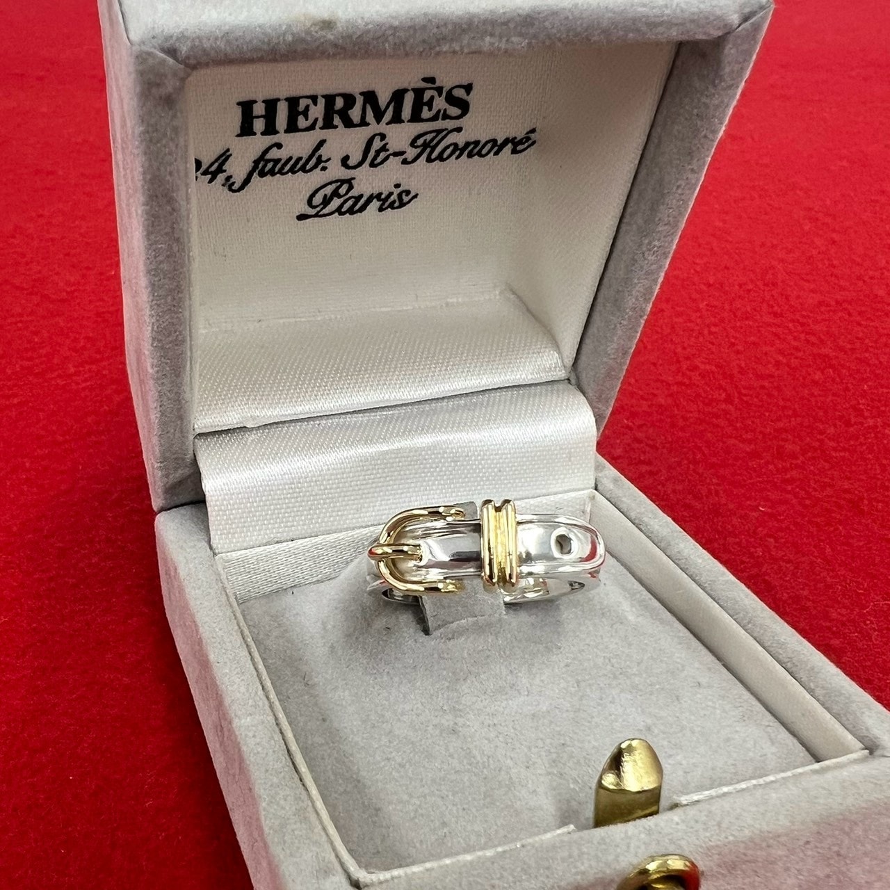 HERMES エルメス サンチュール リング シルバー925 K18イエローゴールド リング・指輪 11号 シルバー
 23569