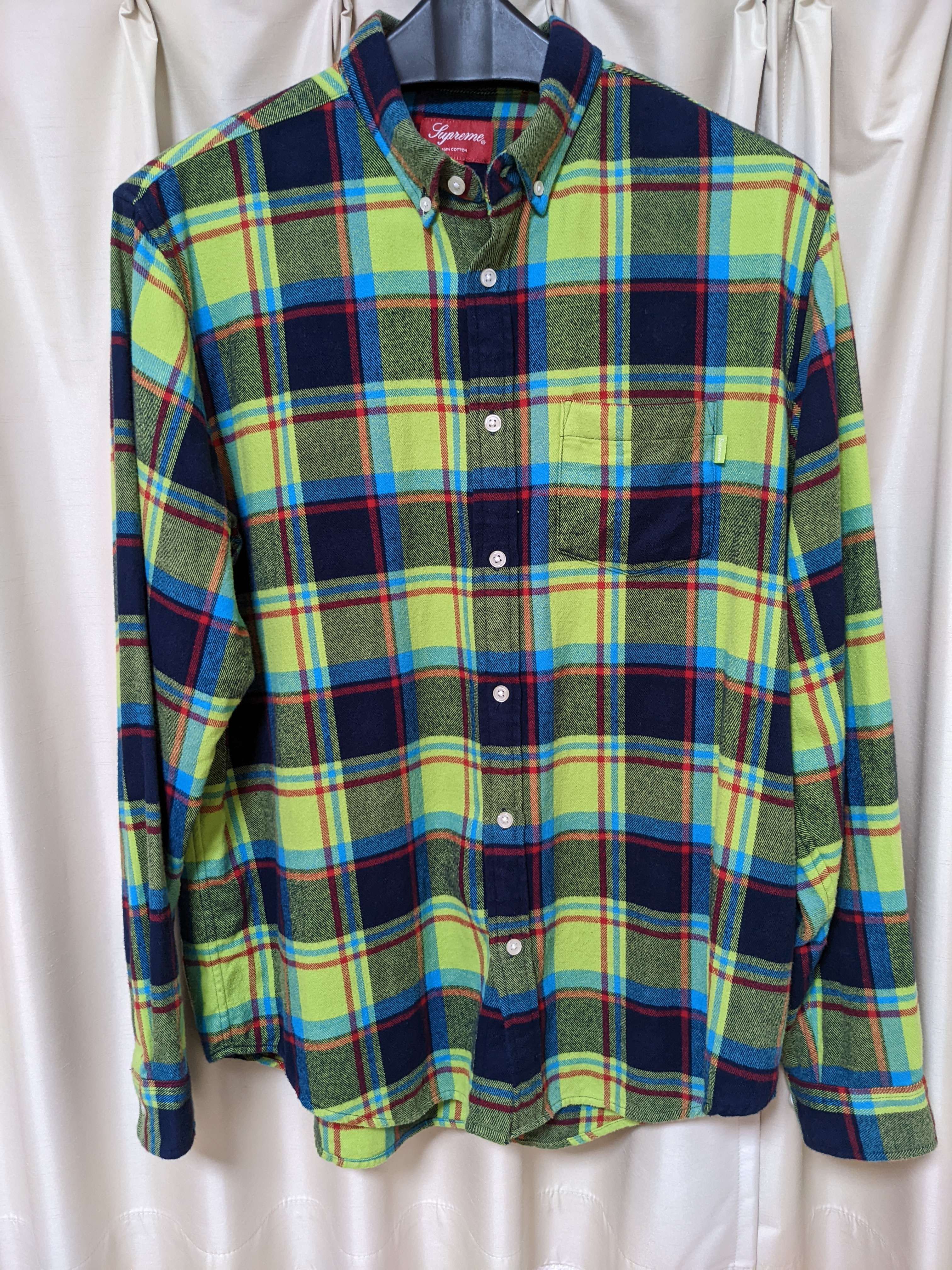 supreme Plaid Flannel Shirt Lime