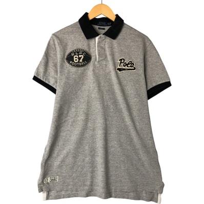 古着 ラルフローレン Ralph Lauren POLO RALPH LAUREN CUSTOM FIT 半袖 ラガーシャツ メンズXL相当/eaa543678