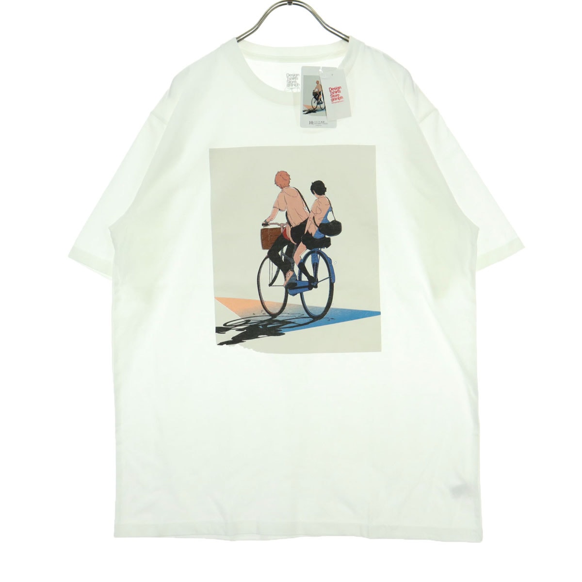 graniph グラニフ ダイスケリチャード×時をかける少女 プリント 半袖 Tシャツ L ホワイト