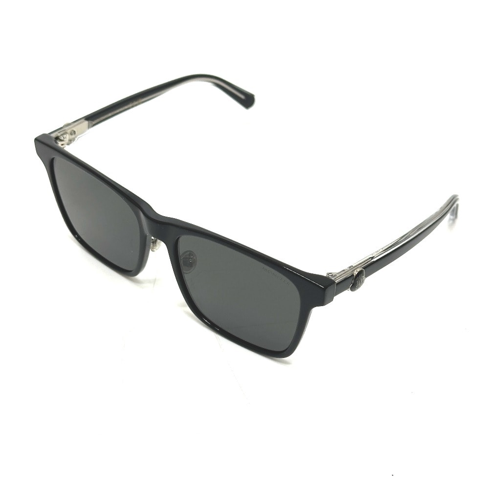 モンクレール MONCLER ロゴ 0273-K 眼鏡 アイウェア フルリム スクエアシェイプ レクタンレギュラー サングラス プラスチック ブラック 未使用
