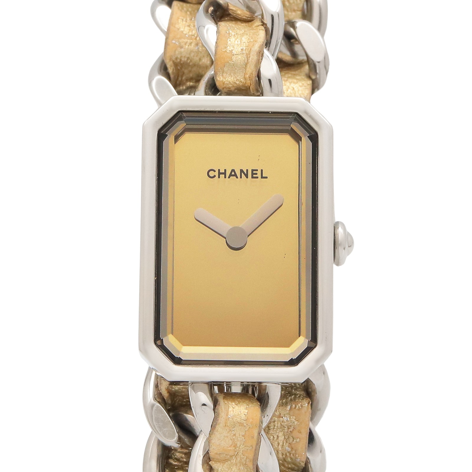 シャネル CHANEL プルミエールロック 腕時計 時計 ステンレススチール レザー レディース ゴールド系 ミラー H5583 【中古】