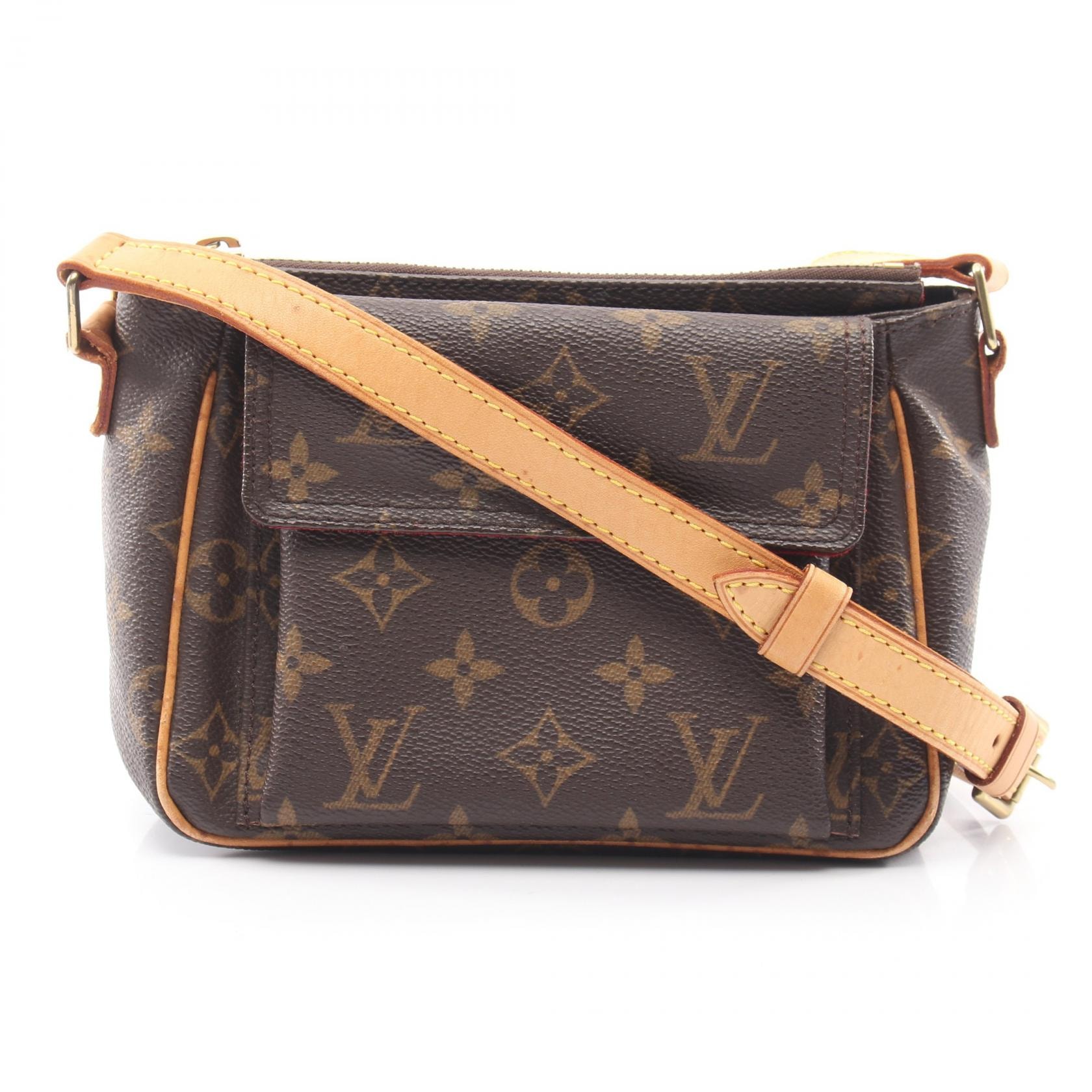 ルイ・ヴィトン LOUIS VUITTON ヴィバシテPM ショルダーバッグ バッグ PVCコーティングキャンバス レザー モノグラム レディース ブラウン系 M51165 【中古】