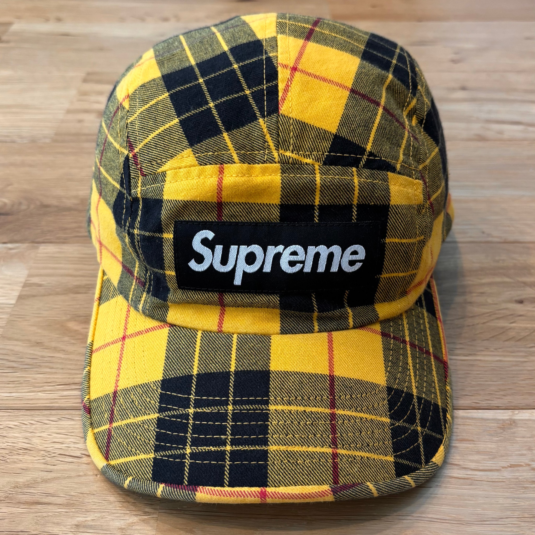 Supreme Washed Chino Twill Camp Cap シュプリーム キャップ チェック チノツイル