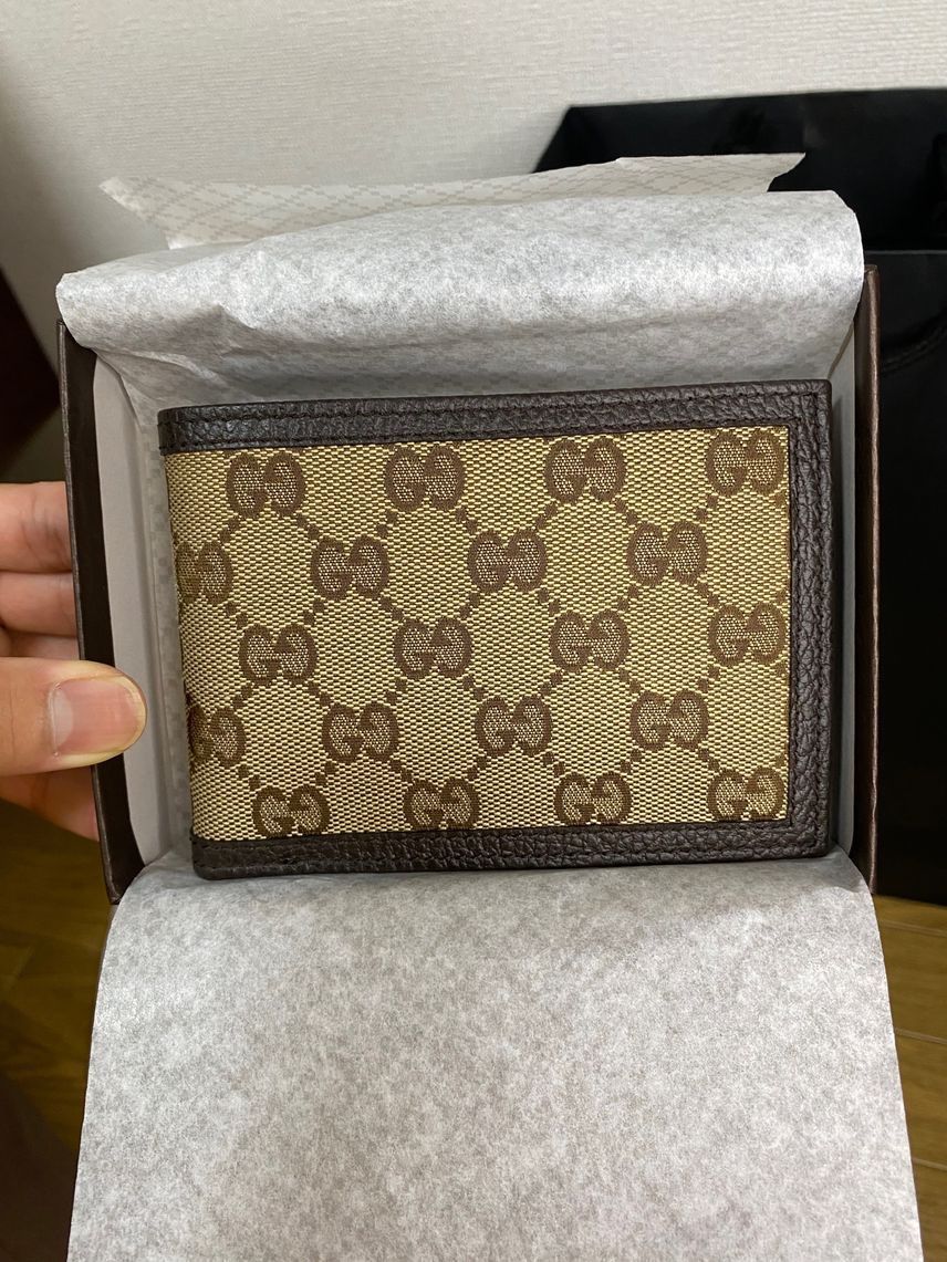 GUCCI GG Canvas Coin Wallet "Beige"