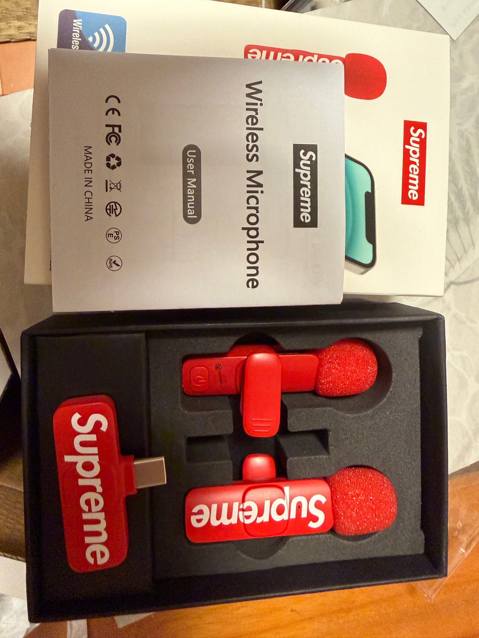 Supreme Mini Mics (Set of 2) "Red"