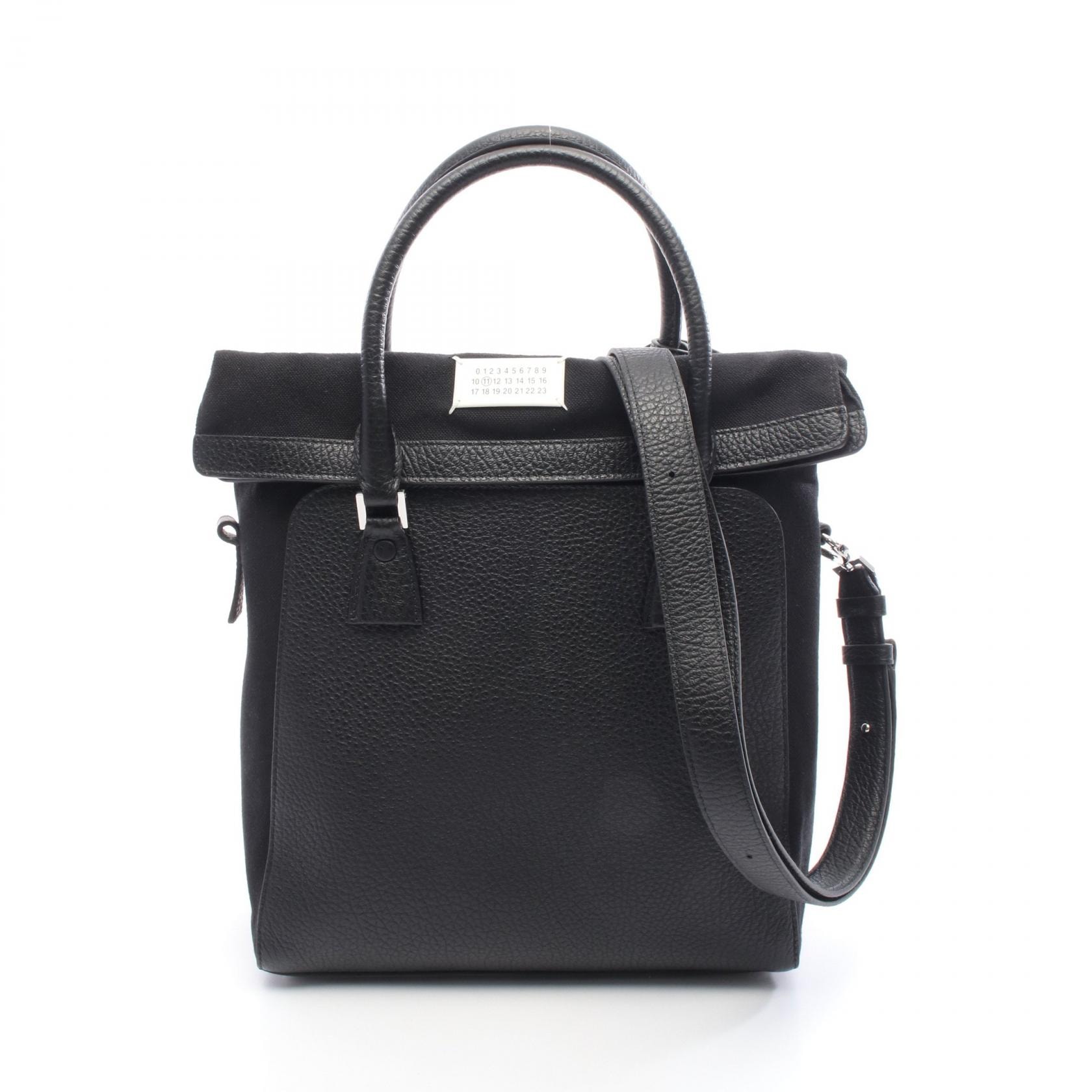 メゾン マルジェラ Maison Margiela 5AC トートバッグ バッグ キャンバス レザー レディース ブラック系 SB1WA0013P4348T8013 【中古】