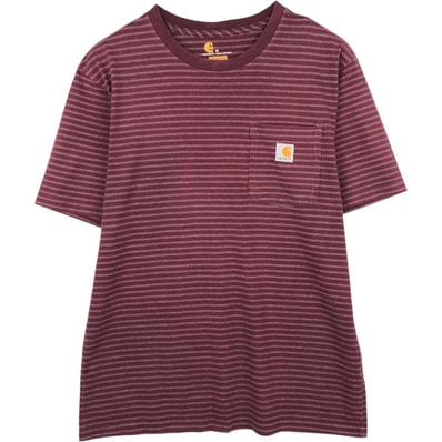 古着 カーハート Carhartt ORIGINAL FIT ボーダー柄 半袖 ボーダーTシャツ メンズM相当/eaa621626