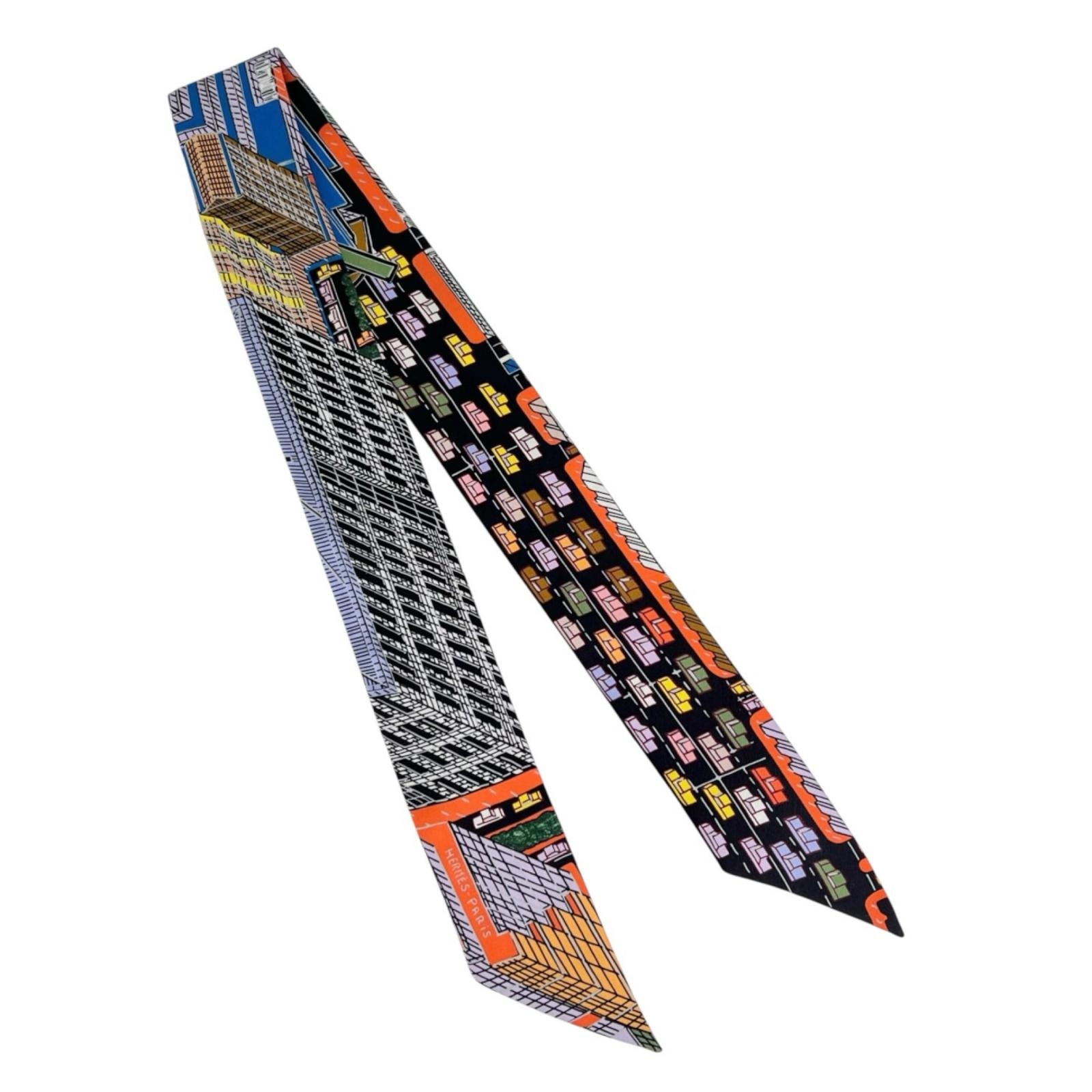 美品 HERMES エルメス ツイリー パンタン・シティ 063969S スカーフ シルク マルチカラー レディース【中古】