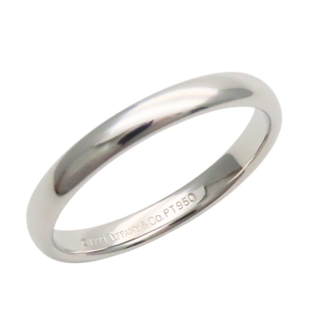【中古】 ティファニー リング・指輪 クラシックバンド Pt950 約4.8g プラチナ シンプル 人気 ジュエリー メンズ 男性 TIFFANY&Co.