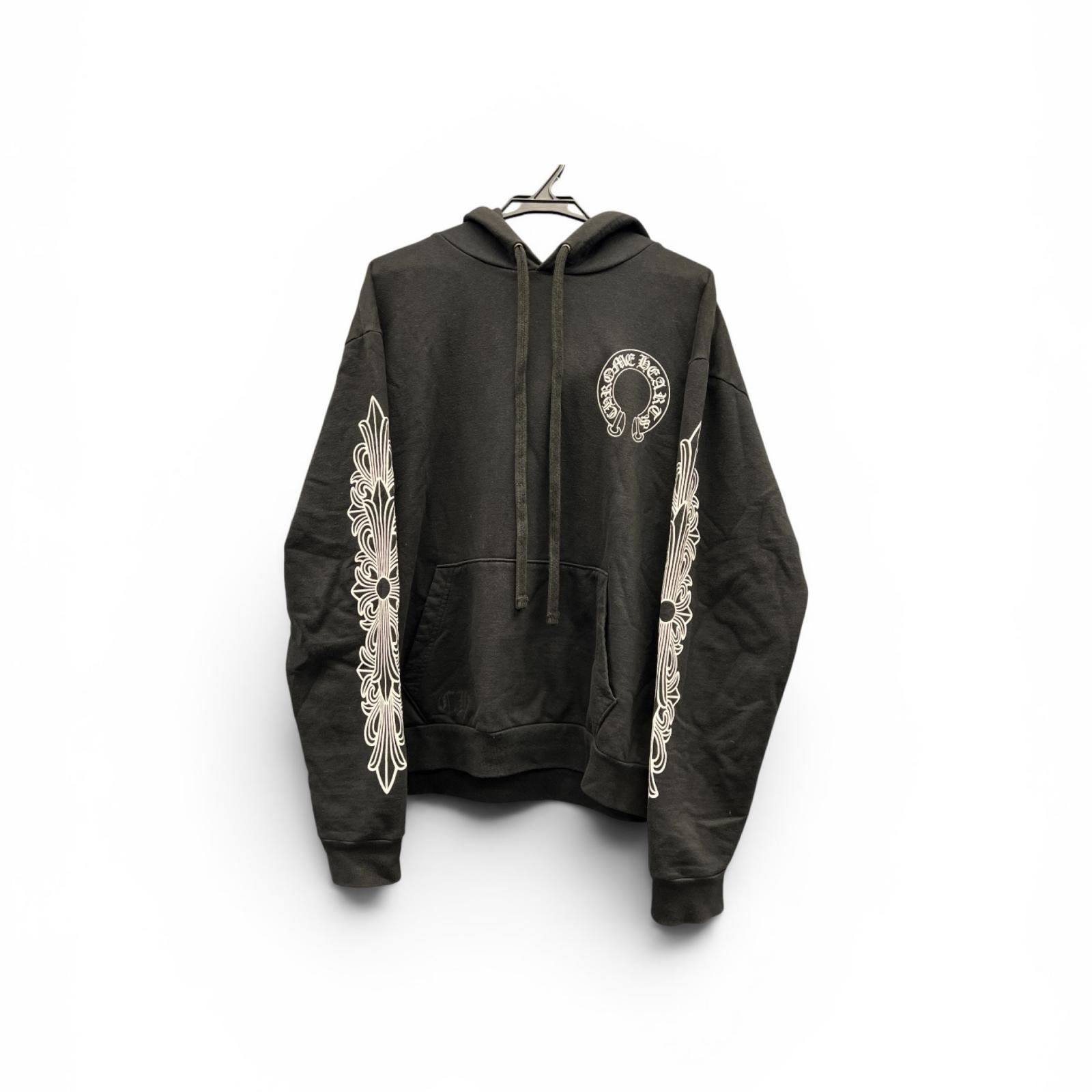 Chrome Hearts Horseshoe Floral Pullover Hoodie "Black"