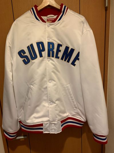 Supreme / Mitchell & Ness® Satin Varsity Jacket "White"
