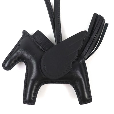 未使用品 エルメス バッグチャーム ロデオ ペガサス PM ソーブラック