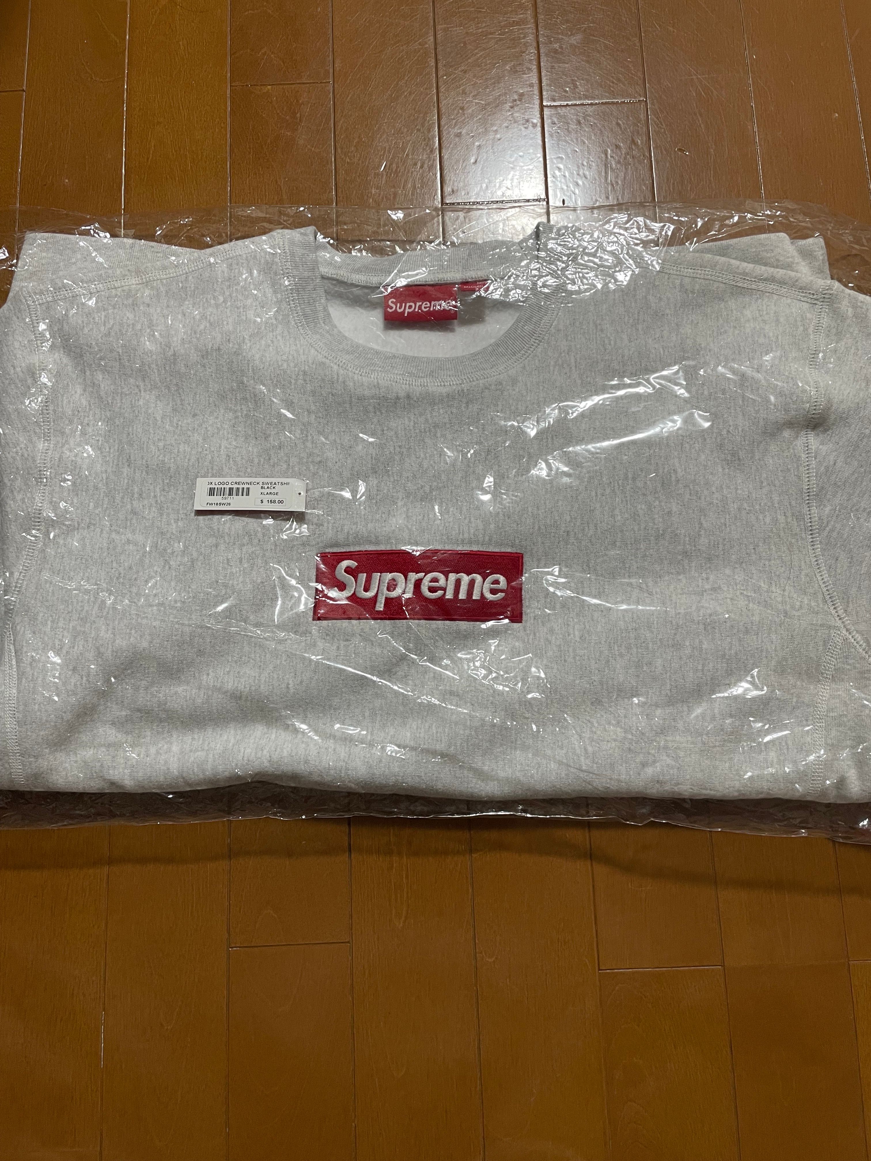Supreme Box Logo Crewneck Sweatshirt "Ash Grey" (18FW)