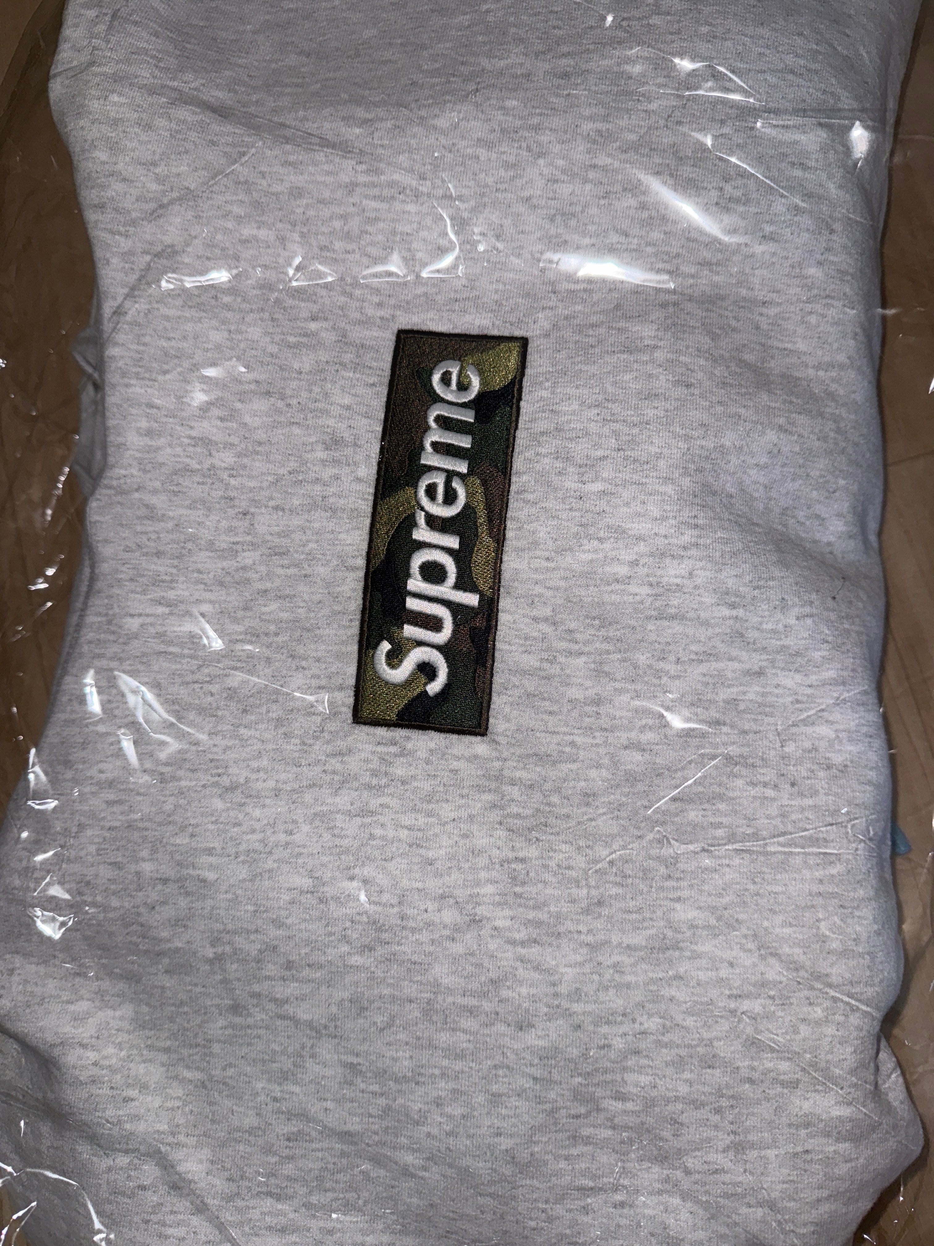 Supreme Box Logo Hooded Sweatshirt "Ash Grey" (23FW)