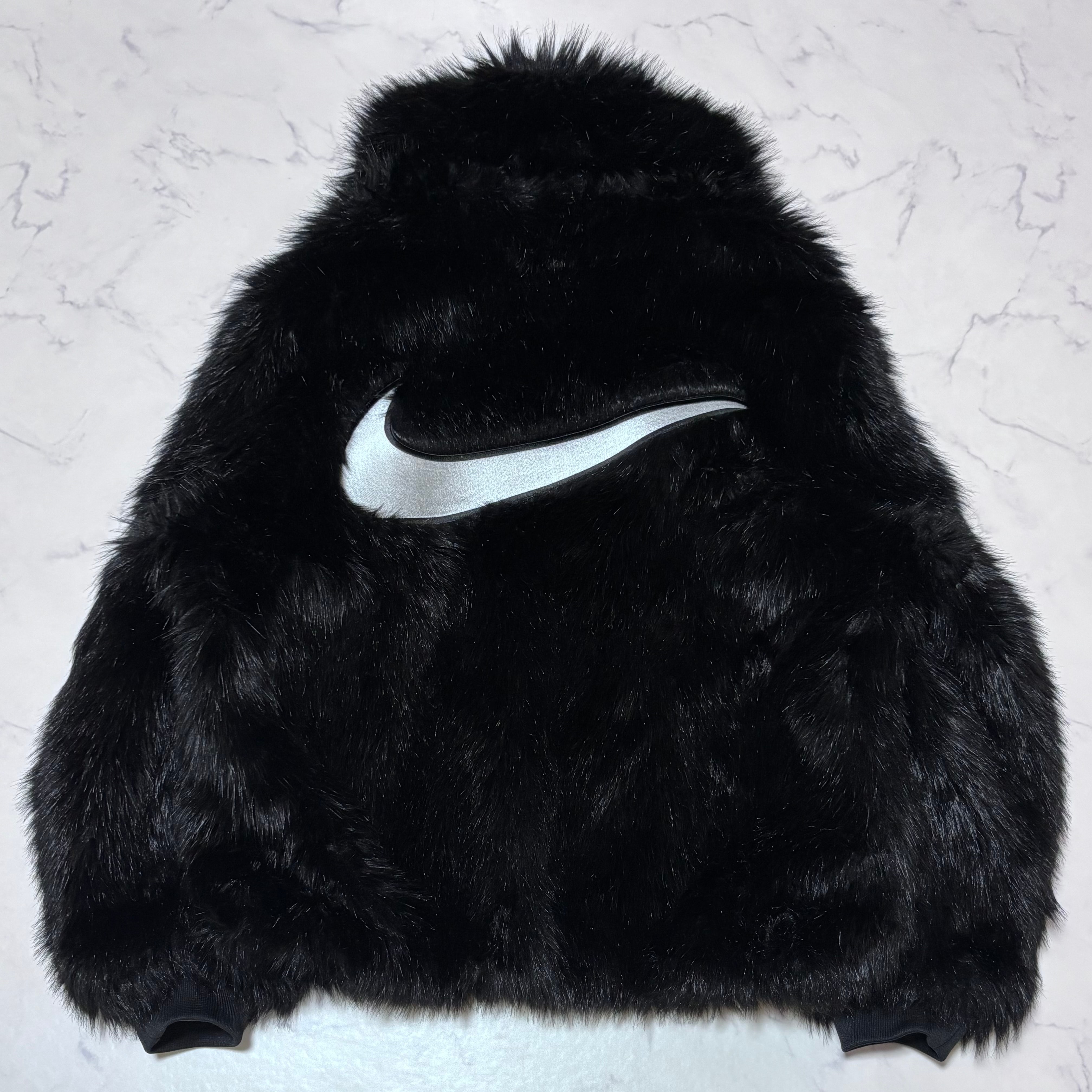 Nike x Ambush Women's Reversible Faux Fur Coat "Black"