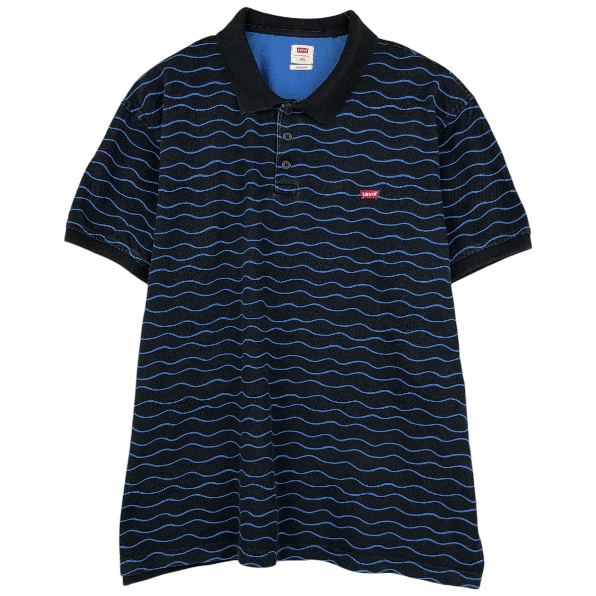 古着 リーバイス Levi's 総柄 半袖 ポロシャツ メンズXXL相当/eaa657472