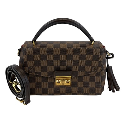 LOUIS VUITTON ルイ・ヴィトン クロワゼット 2WAY ショルダー ハンドバッグ N53000 ダミエキャンバス ブラウン レディース【中古】