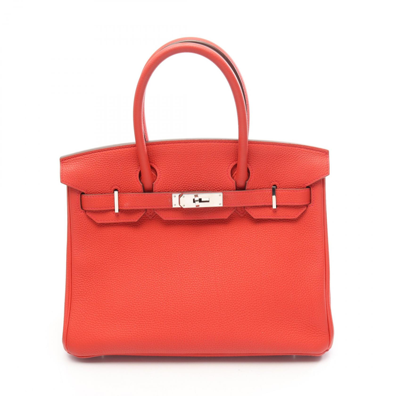 エルメス HERMES バーキン30 ハンドバッグ バッグ レザー トゴ トゴ レディース レッド系 030520CK 【中古】