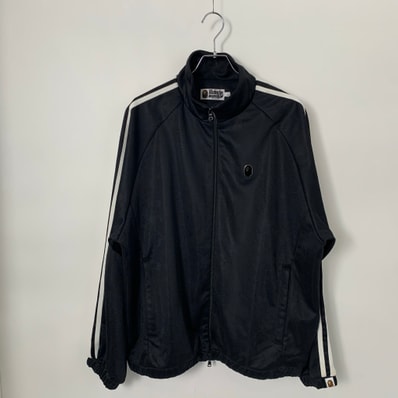 A BATHING APE SIDE LINE TRACK JACKET Black